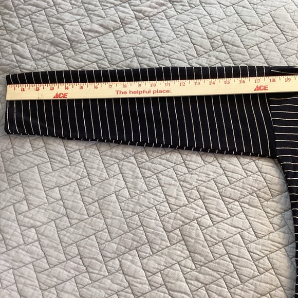 Threads 4 Thought Black and  Strip Metallic Silver Cowl Neck Sweater Sz S - Picture 8 of 12